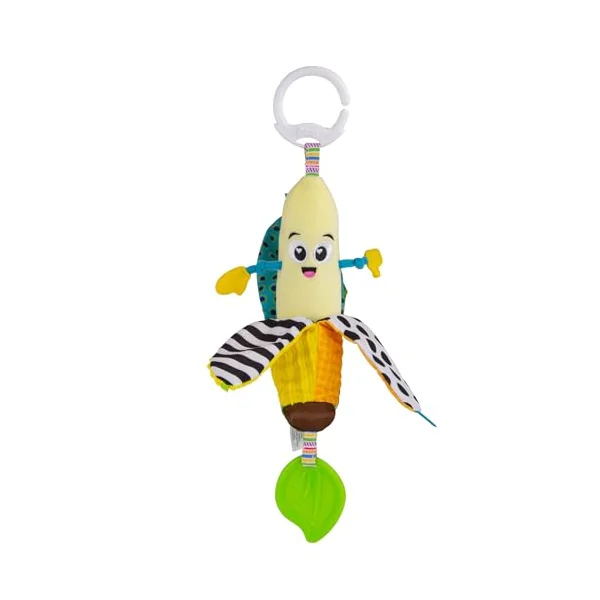 LAMAZE Bea the Banana, Clip on Pram and Pushchair Newborn Baby Toy, Sensory Toy for Babies with Colours and Sounds, Development Toy for Boys and Girls Aged 0 to 24 Months