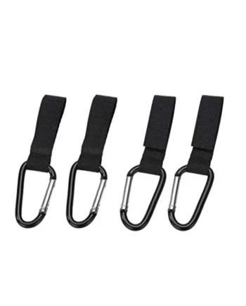Lankater 4pcs Universal Bag Hooks for Wheelchair Stroller Carabiner Clips Baby Strollers Bag Hooks Shopping Bag Clip Accessories
