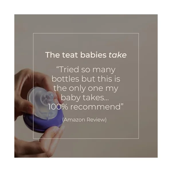 Lansinoh Anti Colic Baby Bottles 240 ml - 4 Pack - Medium Flow Teats | Reduces Nipple Confusion - BPA & BPS-Free Breastfeeding Bottle Stackable Lid Fridge Freezer Milk Storage Feeding Bottles