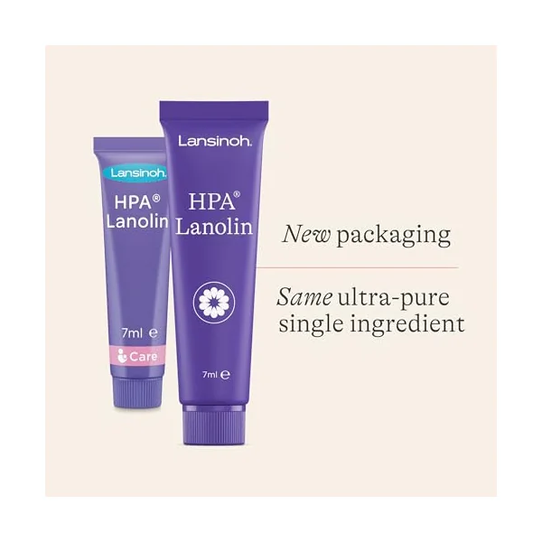Lansinoh HPA Lanolin Nipple Cream - 3 x 7ml - 100% Natural Hypoallergenic | Sore Nipples Cracked Skin Breast Feeding Tasteless & Odourless BPA BPS-free Breastfeeding Hospital Nappy Bag Essentials