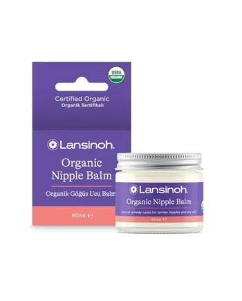Lansinoh Organic Nipple Balm - 7 USDA Certified & Natural Ingredients | Soothes & Moisturises Tender Nipples - 100% Natural & Unscented - No Need to Remove Before Feeding - Breastfeeding Essentials