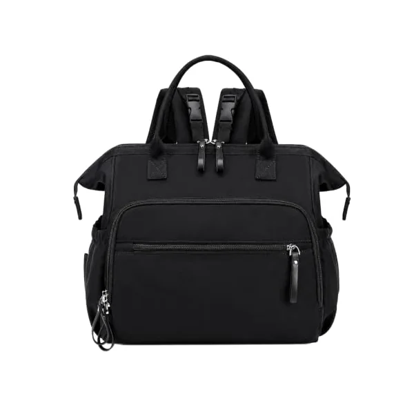 Large Nappy Changing Bag Backpack with 14 Pockets (Black)