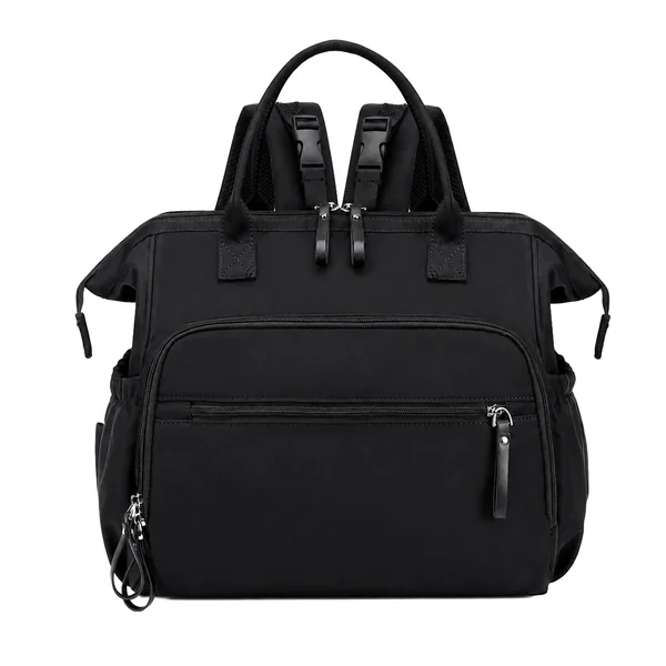 Large Nappy Changing Bag Backpack with 14 Pockets (Black)