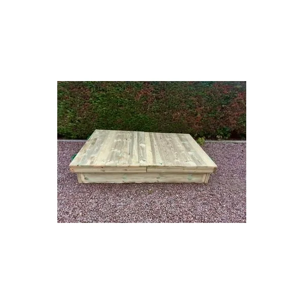 Large Wooden Sandpit with Sliding Lid