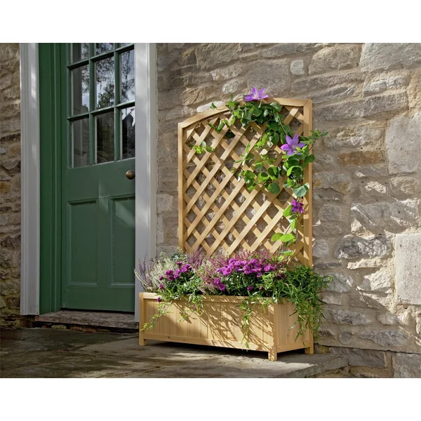 Lattice Wooden Garden Planter - Large