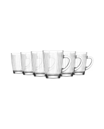 LAV Hestia Glass Mugs - 250ml - Pack of 6