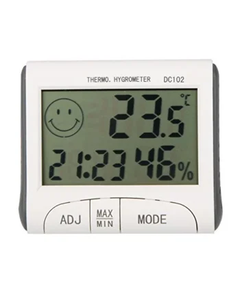 LCD Room Thermometer Mini LCD Digital Indoor Thermometer Hygrometer Temperature Humidity Meter Clock Desk Weather Station with Magnetic Stand