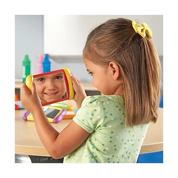 Learning Resources All About Me 2-in-1 Mirrors, Ages 18+ Months, Toddler Mirror Toy, Builds Self-Awareness & Emotional Skills