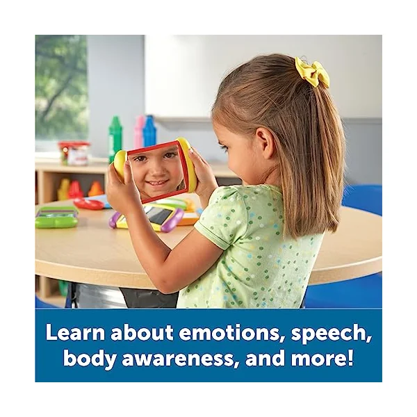 Learning Resources All About Me 2-in-1 Mirrors, Ages 18+ Months, Toddler Mirror Toy, Builds Self-Awareness & Emotional Skills
