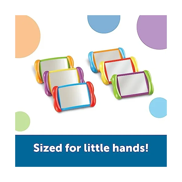 Learning Resources All About Me 2-in-1 Mirrors, Ages 18+ Months, Toddler Mirror Toy, Builds Self-Awareness & Emotional Skills