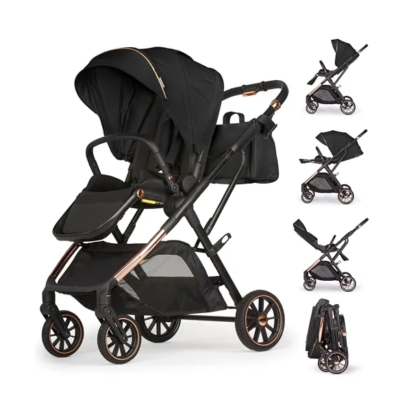 Lejoux+ Baby Pushchair (Pure Black)