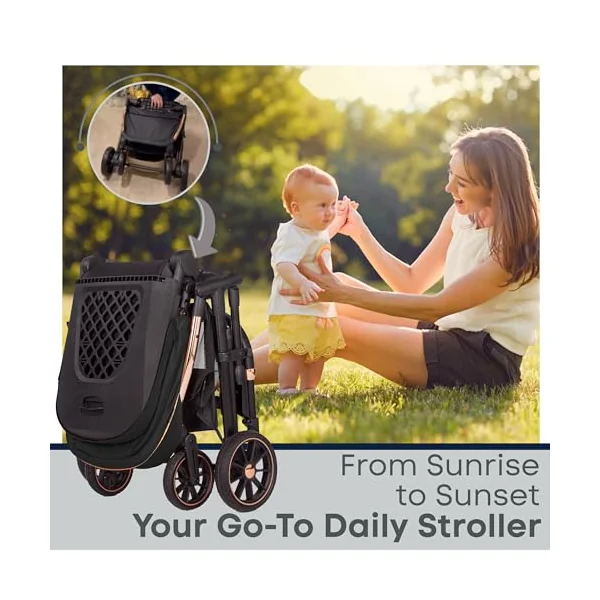 Lejoux+ Baby Pushchair (Pure Black)