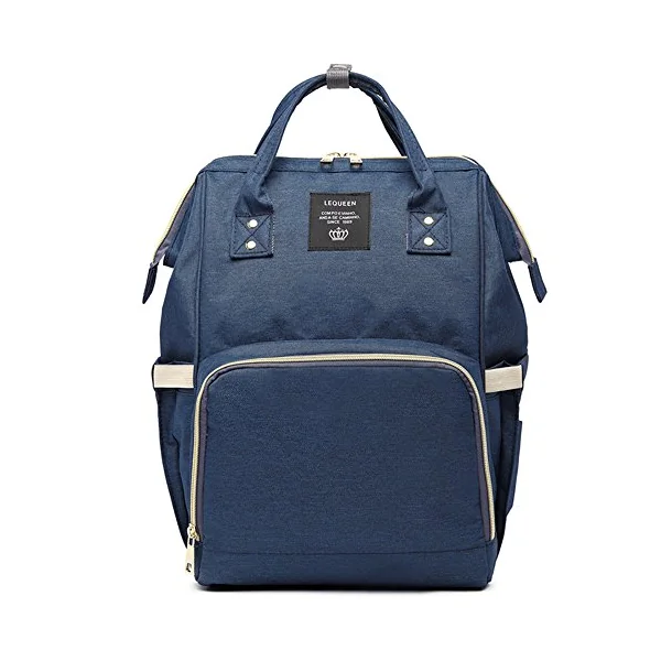 LEQUEEN Mommy Baby Diaper Bag Mother Nursing Bag Fashion Maternity Nappy Bag Large Capacity Baby Bag (Blue)