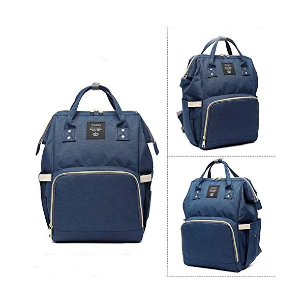 LEQUEEN Mommy Baby Diaper Bag Mother Nursing Bag Fashion Maternity Nappy Bag Large Capacity Baby Bag (Blue)