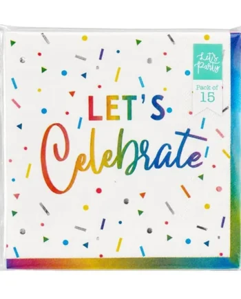 Let's Party Confetti Napkins 15 Pack
