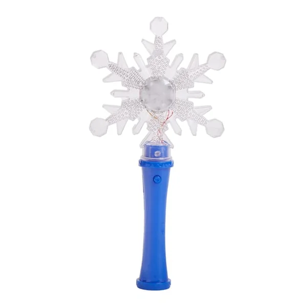 Let's Play Flashing LED Snowflake Wand - Blue