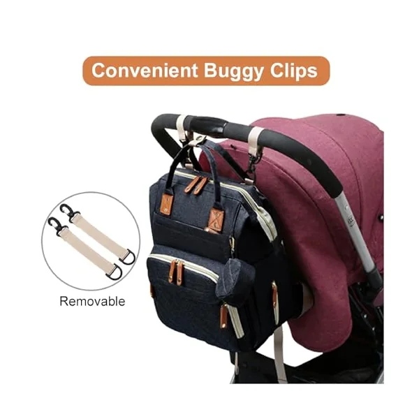 Lightweight Baby Changing Bag Unisex Backpack Nappy Bags Diaper Travel Bag for Mom and Dad | Pacifier Holder | Stroller/Pram Straps | USB Port (Black
