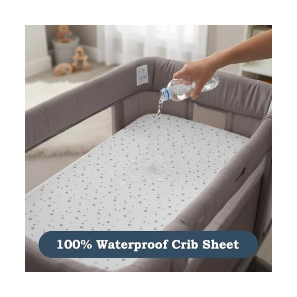 Lilly B. - Cot Bed Sheets - 100% Organic Cotton 2 Fitted - Cot Sheets - Cot Bed Sheets 140 x 70 Fitted - Compatible with Cot Bed, Toddler Bed, Cot Bed Mattress up to 140x70 cm (Pack of 2)