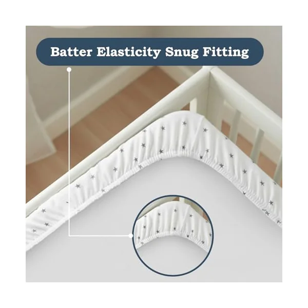 Lilly B. - Cot Bed Sheets - 100% Organic Cotton 2 Fitted - Cot Sheets - Cot Bed Sheets 140 x 70 Fitted - Compatible with Cot Bed, Toddler Bed, Cot Bed Mattress up to 140x70 cm (Pack of 2)