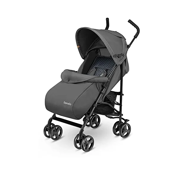 LIONELO Elia Lightweight Foldable Pushchair from 6 Months to 3 Years | XXL Canopy, 5-Point Harness, Shock-Absorbing Wheels, Large Shopping Basket and Compact Fold