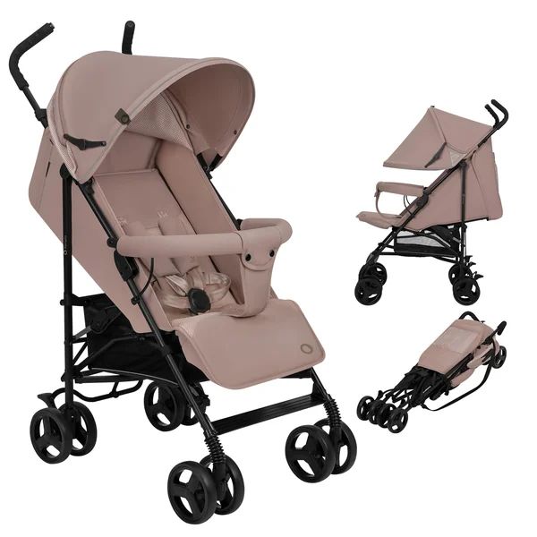 LIONELO Elia Lightweight Foldable Pushchair from 6 Months to 3 Years | XXL Canopy, 5-Point Harness, Shock-Absorbing Wheels, Large Shopping Basket and Compact Fold