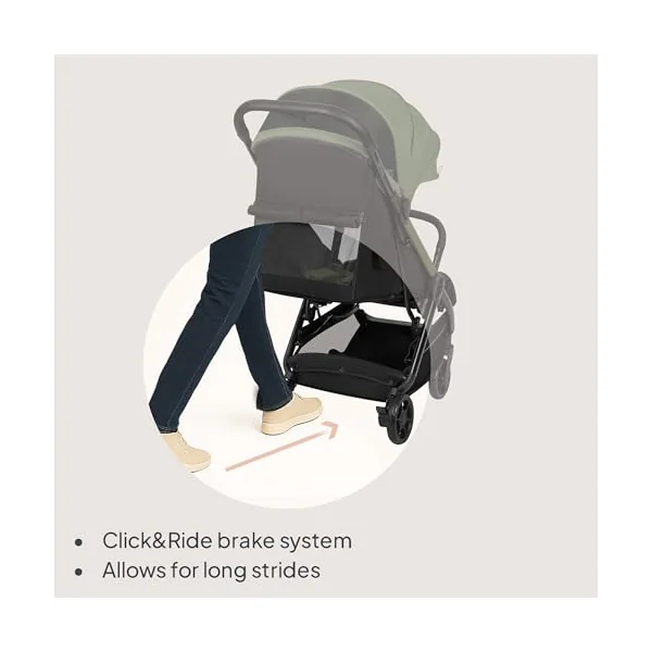 LIONELO Julie Air Lightweight Foldable Pushchair from 6 Months to 4 Years | Up to 22 kg, 360° Swivel, One-Hand Fold, Wheel Suspension, UPF50+ Canopy, Wheels