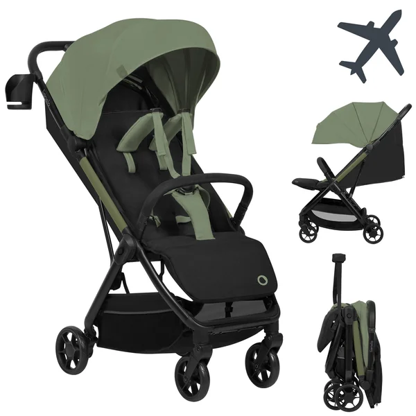 LIONELO Julie Air Lightweight Foldable Pushchair from 6 Months to 4 Years | Up to 22 kg, 360° Swivel, One-Hand Fold, Wheel Suspension, UPF50+ Canopy, Wheels