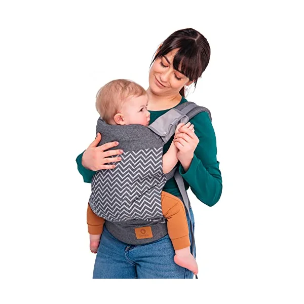 LIONELO Margareet Ergonomic Baby Carrier | Retractable Design, 3 Carrying Positions, Correct Position of the Baby, Retractable Bonnet, Double Protection