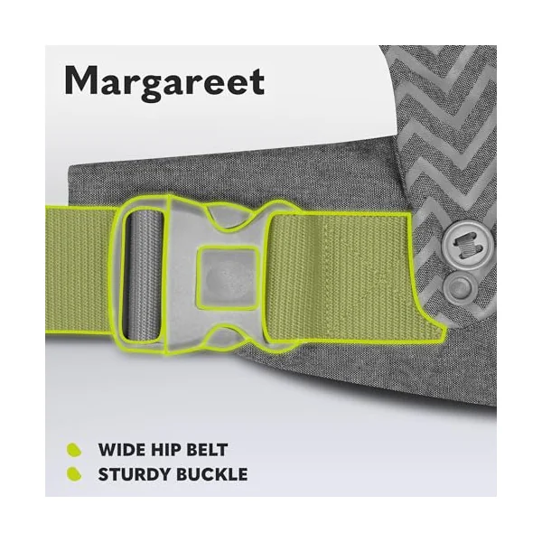 LIONELO Margareet Ergonomic Baby Carrier | Retractable Design, 3 Carrying Positions, Correct Position of the Baby, Retractable Bonnet, Double Protection