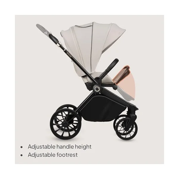 LIONELO Mika Plus All-Terrain Pushchair 6-48 Months up to 22 kg | Reversible Lie-Flat Seat, Front and Rear Suspension, XXL Water-Repellent UPF50+ Canopy and Large Shopping Basket