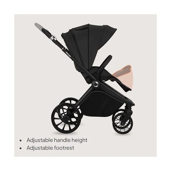 LIONELO Mika Plus All-Terrain Pushchair 6-48 Months up to 22 kg | Reversible Lie-Flat Seat, Front and Rear Suspension, XXL Water-Repellent UPF50+ Canopy and Large Shopping Basket