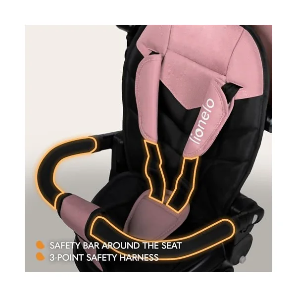 LIONELO Tris Plus 2-in-1 Tricycle and Pushchair from 9 Months | Up to 25 kg, 360° Reversible Seat, Parent Steering Handle, Free-Wheel Function, Footrest and Cup Holder
