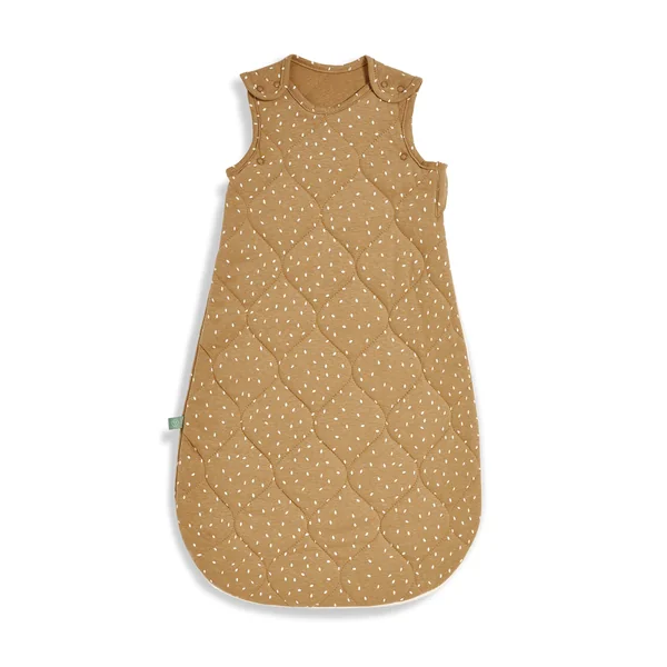 Little Green Sheep Baby Sleeping Bag - Luxury Organic Cotton Blend Sleeping Bags with Side Zip Fastening Poppers, Meets British Safety Standard, Honey Rice, 2.5 Tog 0-6M