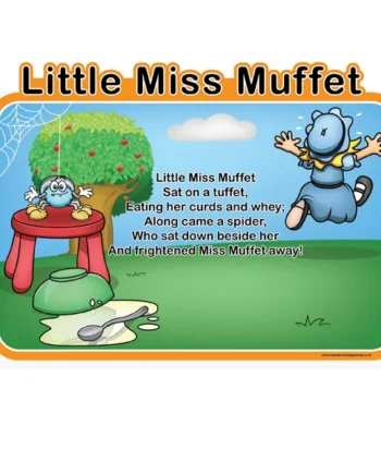 Little Miss Muffet Nursery Rhyme Sign