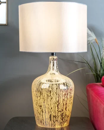 Lolek Silver Glass Dual Light Table Lamp