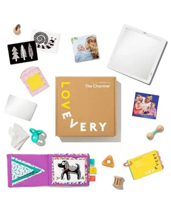 LOVEVERY, The Charmer Play Kit + Bonus Book, Tummy Time and Motor Strength Development, Newborn Essentials and Best Baby Gift 3-4+ Months