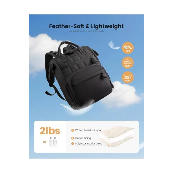 LOVEVOOK Baby Changing Bags, Large Diaper Bag Nappy Backpack for Mom & Dad | Waterproof Nappy Bag With Foldable Changing Mat, Stroller Clips, Large Capacity For Newborn Hospital & Travel Baby Essentials