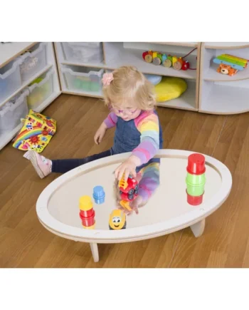 Low Oval Mirror Table