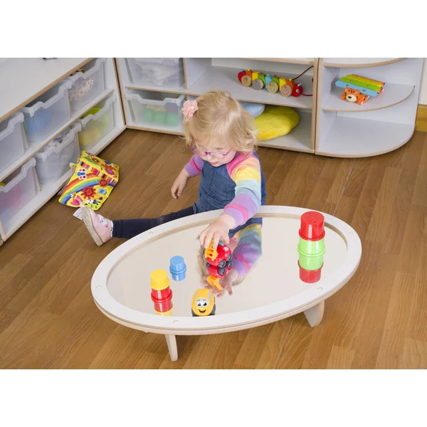 Low Oval Mirror Table