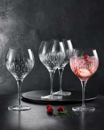 Luigi Bormioli Diamante Crystal Gin Glasses, 650ml, 8 Pack
