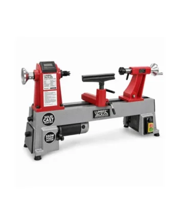 Lumberjack 550W Compact Wood Lathe Variable Speed, Cast Iron Bed 305mm Swing, 455mm Working Length