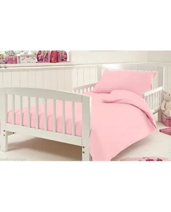 Luxury Hotel Quality 200 Thread Count 100% Egyptian Cotton COT BED DUVET COVER SET or COT BED FITTED SHEET (Cot Bed Fitted Sheet, Pink)