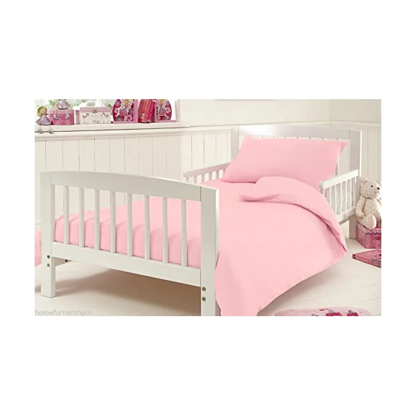 Luxury Hotel Quality 200 Thread Count 100% Egyptian Cotton COT BED DUVET COVER SET or COT BED FITTED SHEET (Cot Bed Fitted Sheet, Pink)
