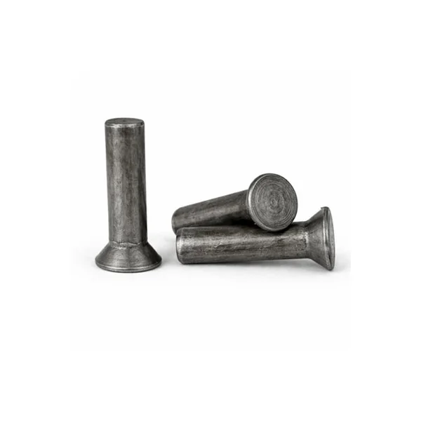 M6 (6mm x 18mm) - Pack of 50 - DIN 661 - Solid Steel Countersunk Head Rivets - D07B