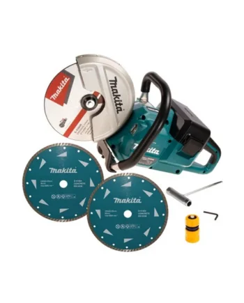 Makita DCE090ZX1 Twin 18v 36v 9" Cordless Brushless Disc Cutter 2x Diamond Blade