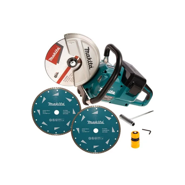 Makita DCE090ZX1 Twin 18v 36v 9" Cordless Brushless Disc Cutter 2x Diamond Blade