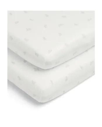 Mamas & Papas 2 Pack Cot/Bed Fitted Sheets, Bunny (142x70x19cm)