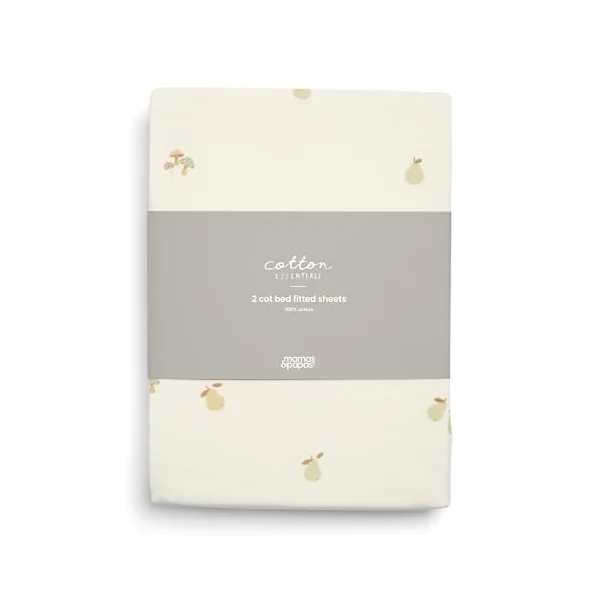 Mamas & Papas 2 Pack Cot/Bed Fitted Sheets, Woodland Print (142x70x19cm)