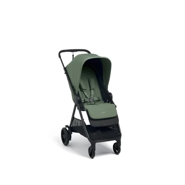 Mamas & Papas Libro Bundle, Lightweight Travel Stroller, Buggy, One Handed Fold, Compact Storage, Lie-Flat Seat, Newborn to 4 Years, Bay Green + Footmuff