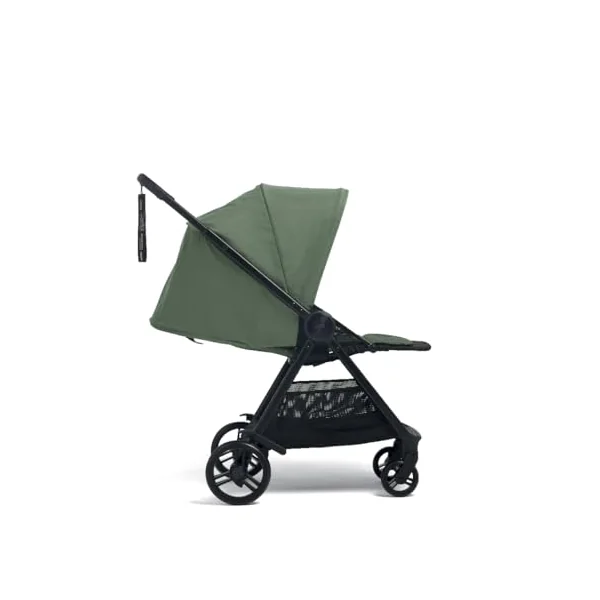Mamas & Papas Libro Bundle, Lightweight Travel Stroller, Buggy, One Handed Fold, Compact Storage, Lie-Flat Seat, Newborn to 4 Years, Bay Green + Footmuff